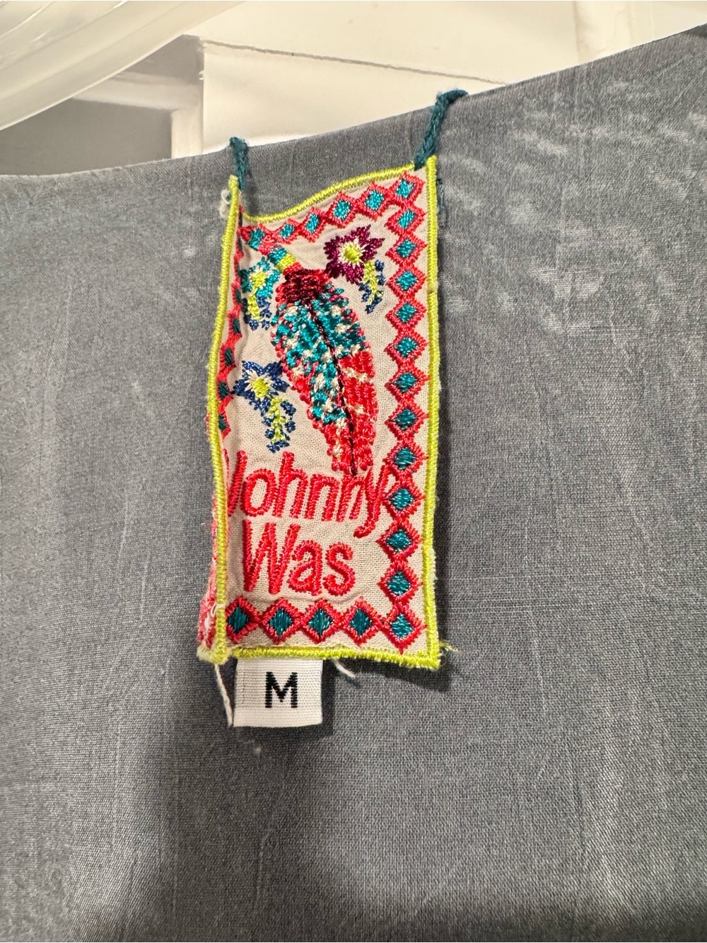 Johnny Was Reversible Floral Open-Front Kimono Jacket in Teal and Multicolor - Picture 8 of 8